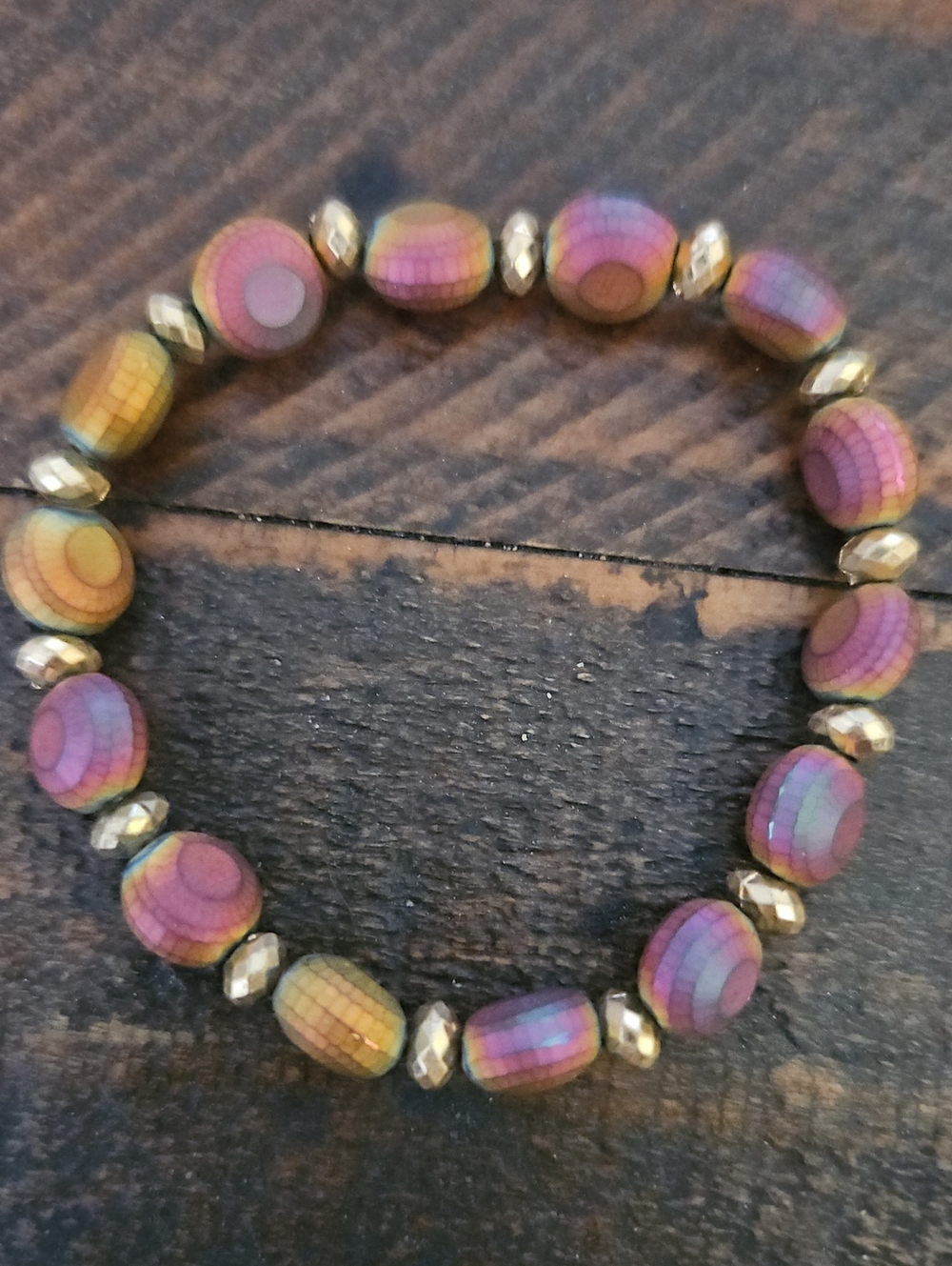 Rainbow Bead Stretch Bracelet - Women Jewelry